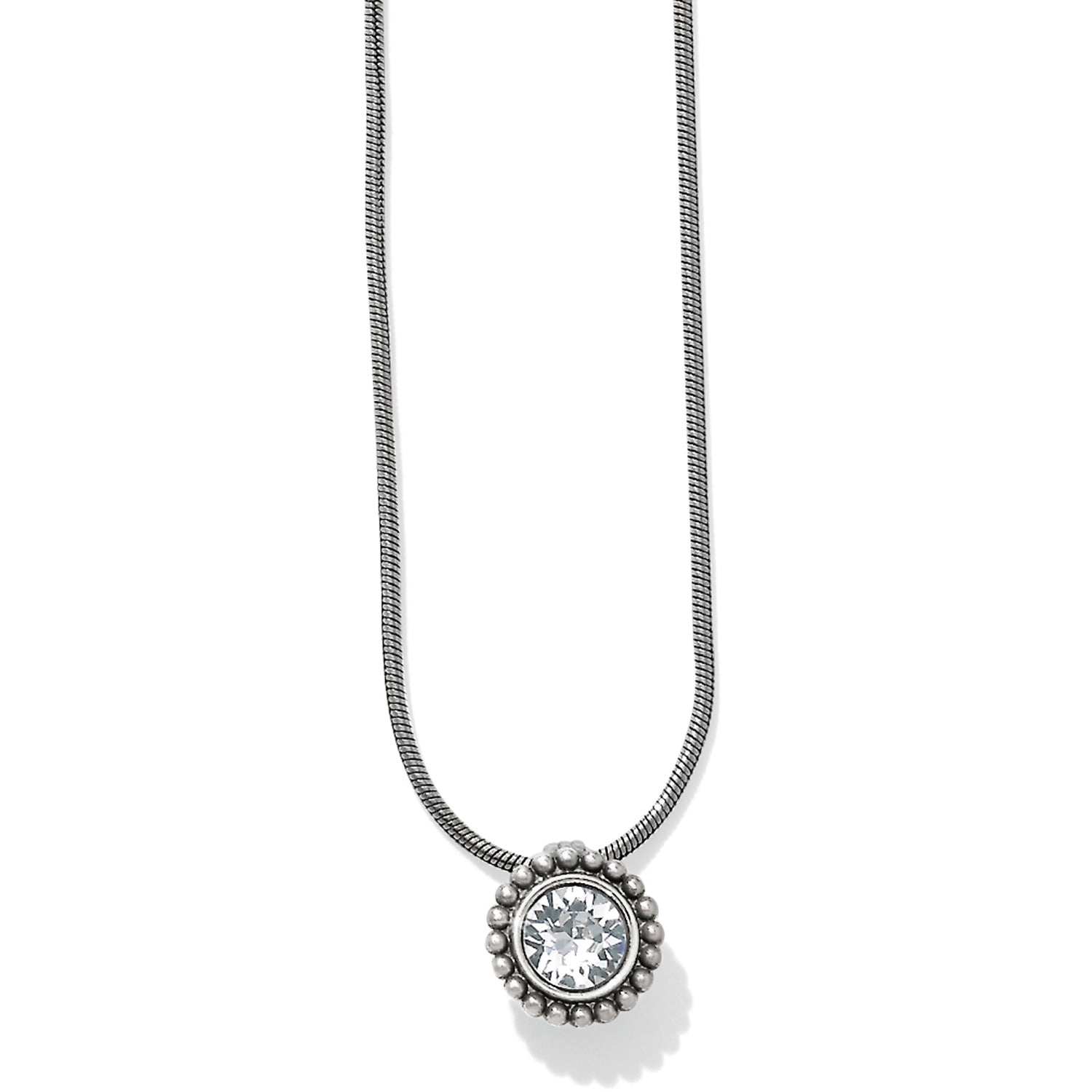 Brighton Lovable Necklace Silver-Aquamarine