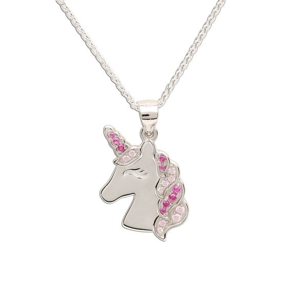 Kids Sterling Silver Pink Unicorn Girls Necklace for Little Girls –  Cherished Moments Jewelry