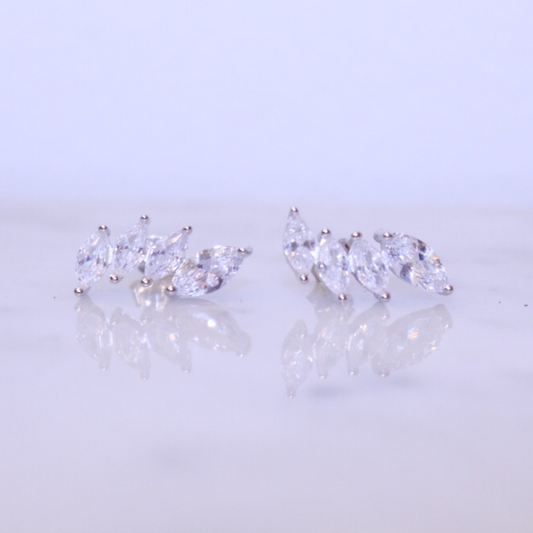 Cubic Zirconia "Crown" Ear Climbers - Jewelry - SierraLily