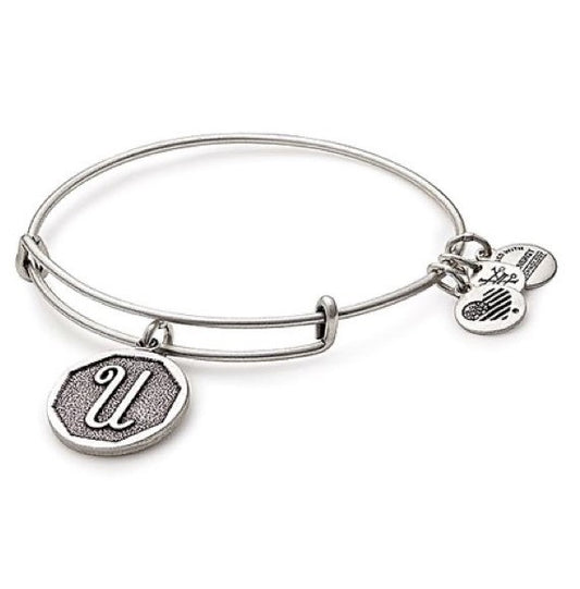 Alex and Ani Initial U Bangle Bracelet Expandable